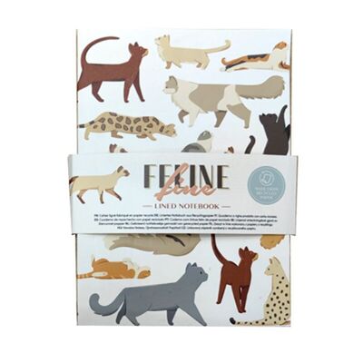 Feline Fine Cats (Neu) A5-Notizbuch aus Recyclingpapier