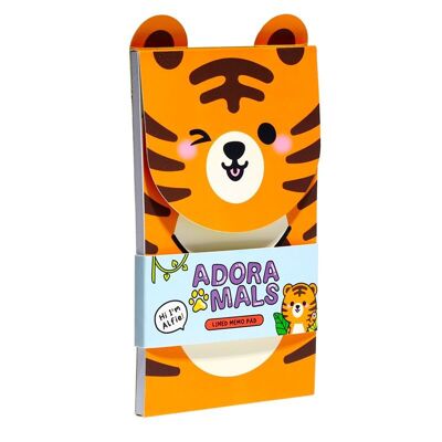 Adoramals Tiger Flip Open Shaped Memo Pad