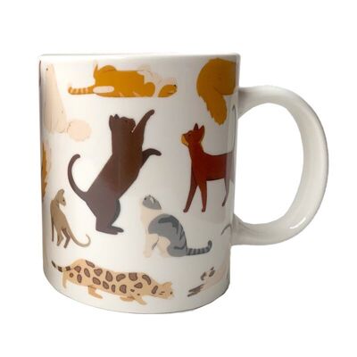 Taza de porcelana Feline Fine Cats (nueva)