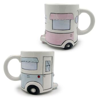 La maison est l'endroit où vous la garez Caravane Tasse en forme de céramique