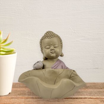 Statuette Bouddha – Bouddha devant lotus – Décoration Zen et Feng Shui – Ambiance Spirituelle et Détendue – Idée Cadeau Déco 7