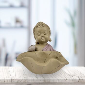Statuette Bouddha – Bouddha devant lotus – Décoration Zen et Feng Shui – Ambiance Spirituelle et Détendue – Idée Cadeau Déco 9