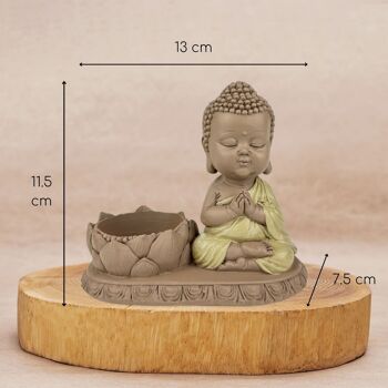 Statuette Bouddha – Bougeoir CH03 – Décoration Zen et Feng Shui – Ambiance Spirituelle et Détendue – Idée Cadeau Déco 2