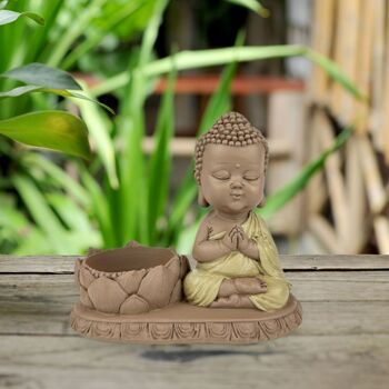 Statuette Bouddha – Bougeoir CH03 – Décoration Zen et Feng Shui – Ambiance Spirituelle et Détendue – Idée Cadeau Déco 4