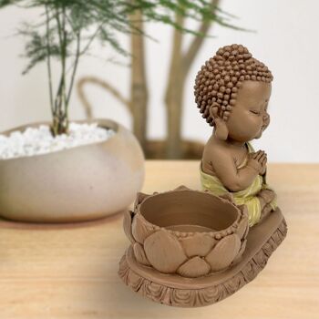 Statuette Bouddha – Bougeoir CH03 – Décoration Zen et Feng Shui – Ambiance Spirituelle et Détendue – Idée Cadeau Déco 6