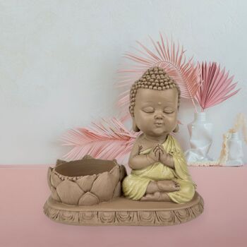 Statuette Bouddha – Bougeoir CH03 – Décoration Zen et Feng Shui – Ambiance Spirituelle et Détendue – Idée Cadeau Déco 8