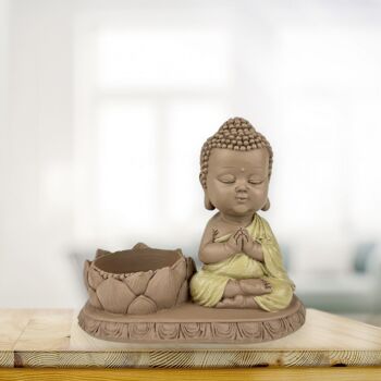 Statuette Bouddha – Bougeoir CH03 – Décoration Zen et Feng Shui – Ambiance Spirituelle et Détendue – Idée Cadeau Déco 10