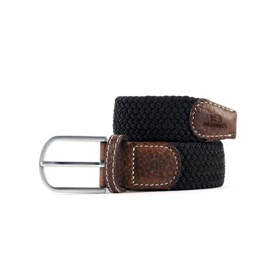 Elastic braided belt Licorice black