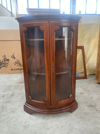 ARMOIRE D'ANGLE BAS CIRVA AVEC 2 PORTES VITRÉES 1