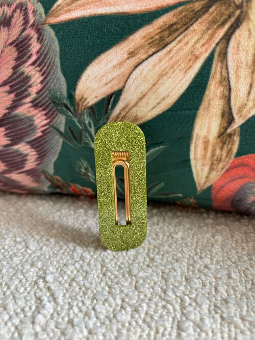 Barrette rectangle - PISTACHIO