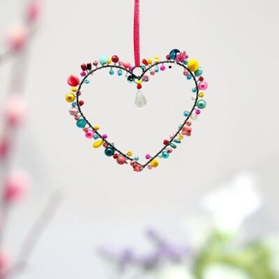 Decoration Sparkle Heart 10 Spring