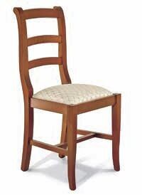 SEDIA VENETA TAPPEZZATA TESSUTO RIGATO