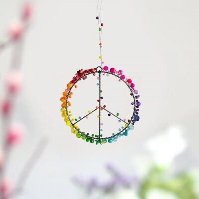 Decoration Sparkle Peace 12 Rainbow