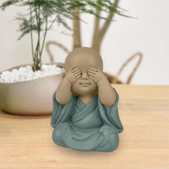 Statuette Bouddha – Bonze Vue – Décoration Zen et Feng Shui – Ambiance Spirituelle et Détendue – Idée Cadeau Déco 1