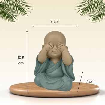 Statuette Bouddha – Bonze Vue – Décoration Zen et Feng Shui – Ambiance Spirituelle et Détendue – Idée Cadeau Déco 2