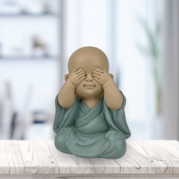 Statuette Bouddha – Bonze Vue – Décoration Zen et Feng Shui – Ambiance Spirituelle et Détendue – Idée Cadeau Déco 6