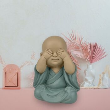 Statuette Bouddha – Bonze Vue – Décoration Zen et Feng Shui – Ambiance Spirituelle et Détendue – Idée Cadeau Déco 9