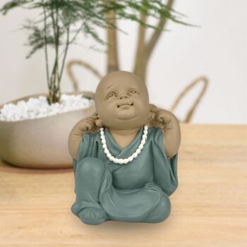 Statuette Bouddha – Bonze Rébellion – Décoration Zen et Feng Shui – Ambiance Spirituelle et Détendue – Idée Cadeau Déco 1