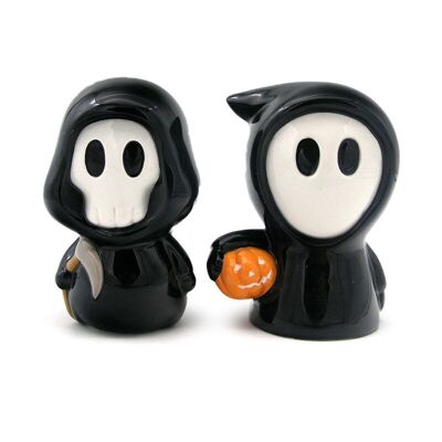 Set sale e pepe in ceramica Skull Boy e Ghost Boy