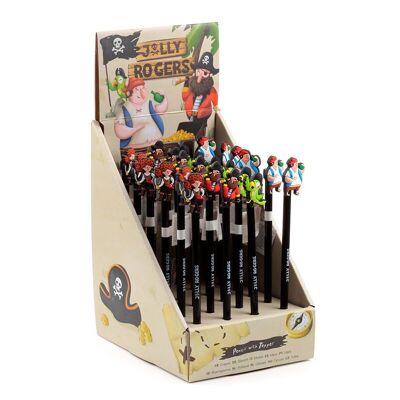 Jolly Rogers Pirates Pencil with PVC Topper