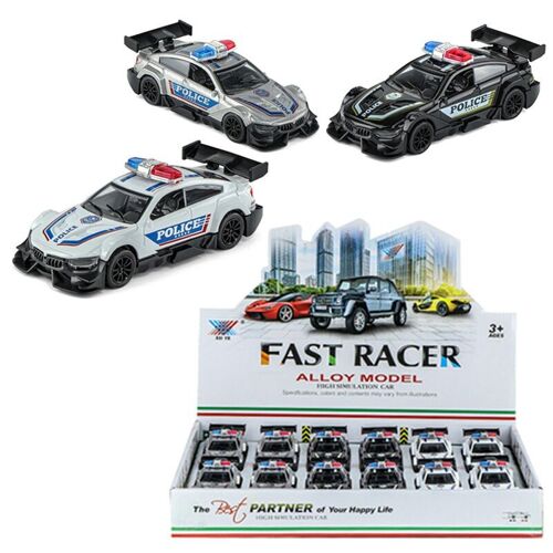 Police Car Pull Back Action Toy