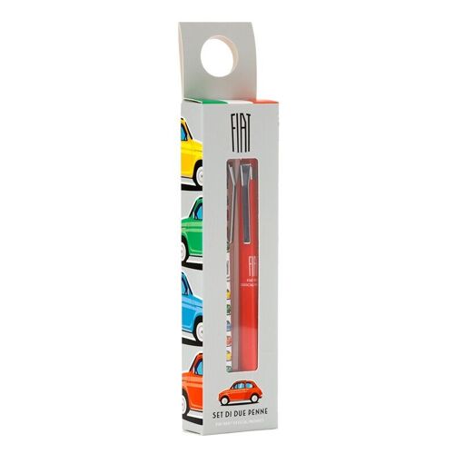 Retro Fiat 500 Pen Twin Set