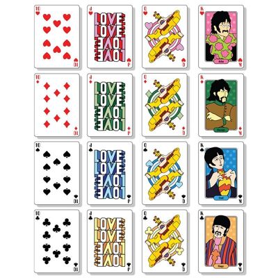 Baraja de cartas estándar The Beatles Yellow Submarine