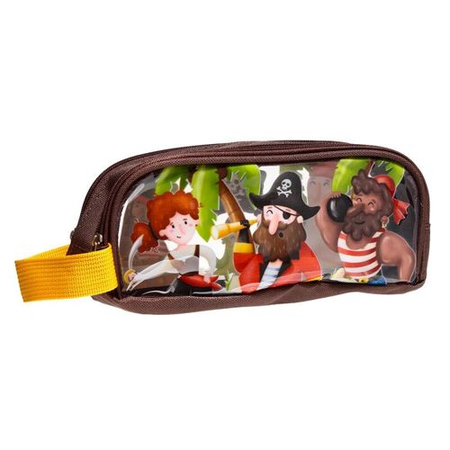 Jolly Roger Pirates Clear Window Pencil Case