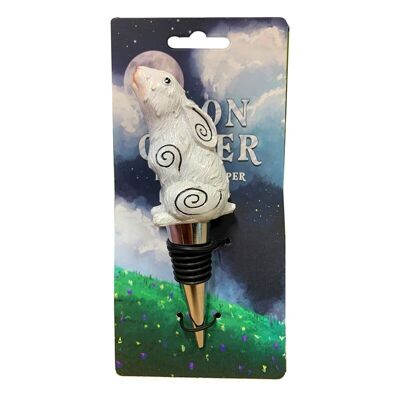 Moon Gazing Hare Bottle Stopper