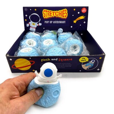 Squeezy Spacemen Astronaut und Planet springen heraus