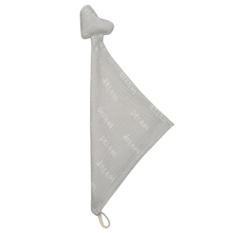 Dou dou avec clochette en mousseline de coton BIO BIO HEART DREAM