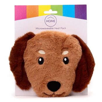 Sausage Dog Head Micro-ondable Peluche Lavande Heat Pack