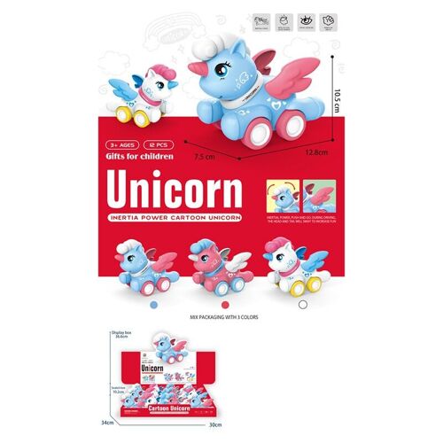 Press & Go Winged Unicorn Action Toy