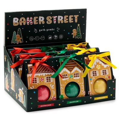 Bomba de baño navideña Gingerbread Lane en caja de regalo