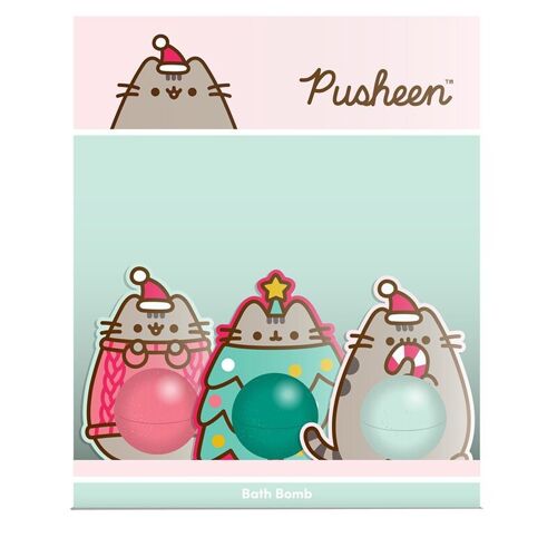 Christmas Pusheen the Cat Bath Bomb in a Shaped Gift Box