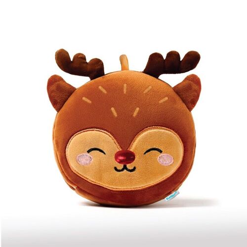 Blankeazzz Christmas Festive Friends Rudolph 2-in-1 Plush Travel Pillow & Blanket