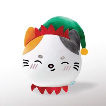 Blankeazzz Christmas Adoramals Lola le chat Oreiller et couverture de voyage en peluche 2 en 1