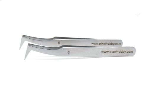 Pixelhobby Stainless Steel Tweezers with Bend