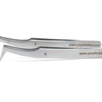 Pixelhobby Stainless Steel Tweezers with Bend