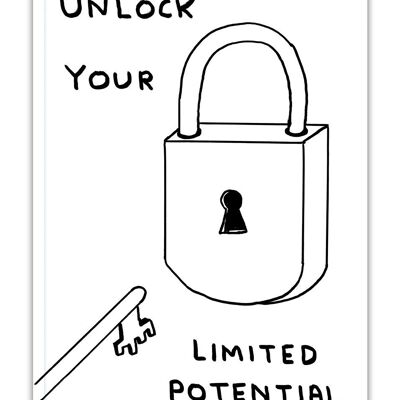 Divertente regalo di David Shrigley: sblocca potenziale taccuino A5