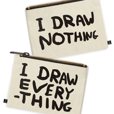 Lustiges Federmäppchen von David Shrigley – „I Draw Everything“