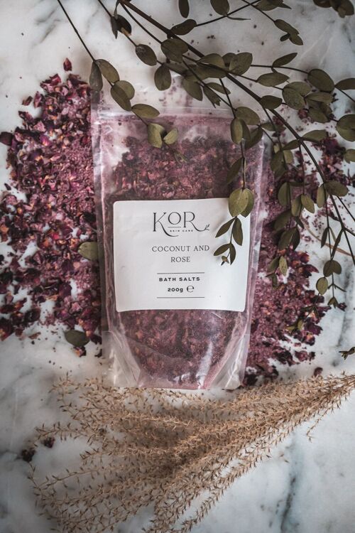 Coconut and Rose Bath Salts