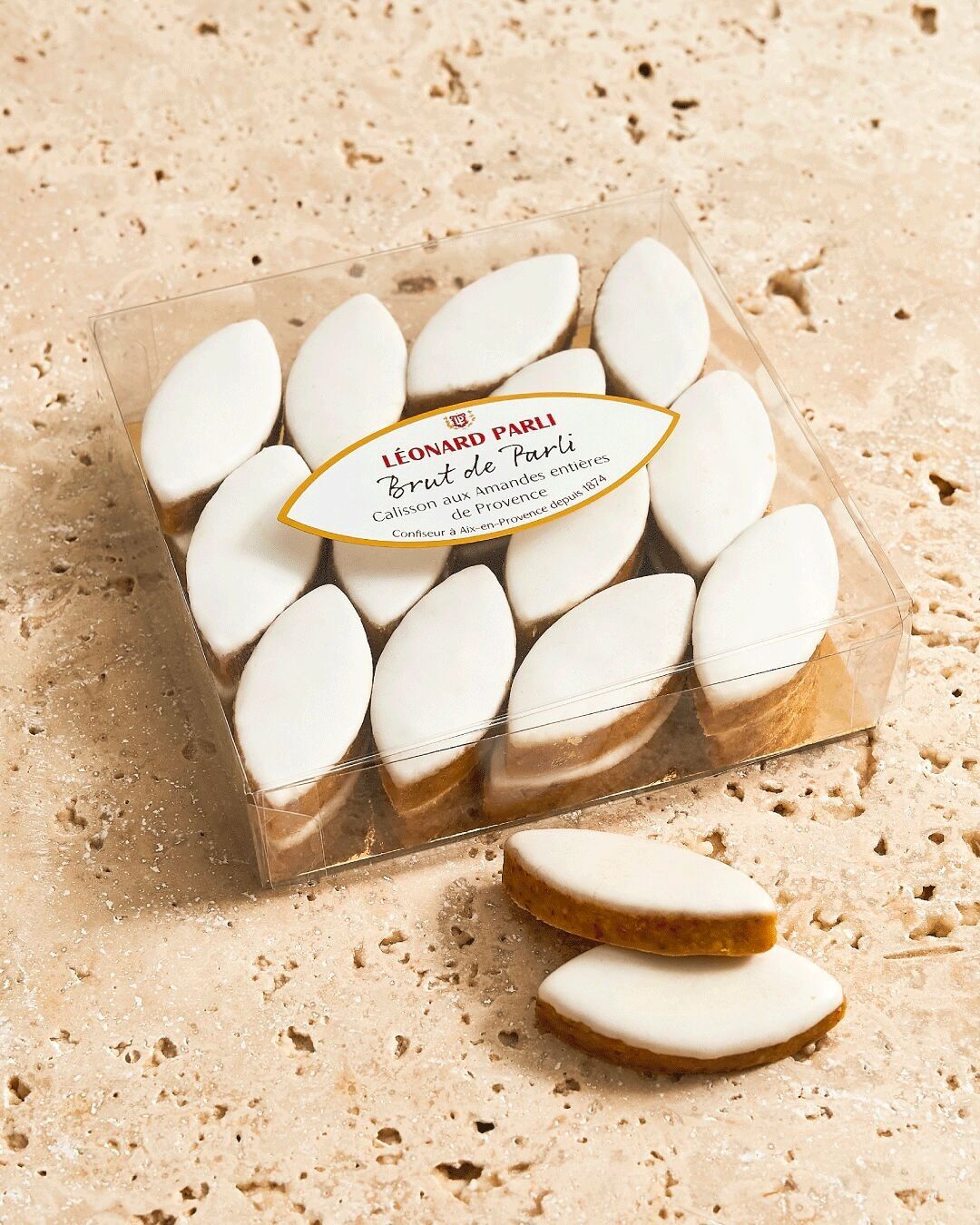 PARLI Calissons Brut square case - 280g - 24 pcs