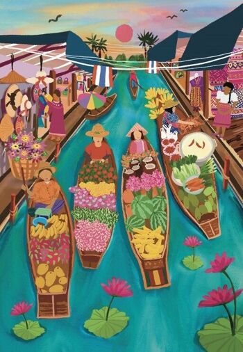 Floating Market Thailand - Puzzle 1000 pièces 2