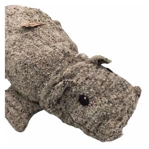 Peluche hippopotame géant, maxi pouf en laine biologique éco-responsable - RAYMOND - Kenana Knitters