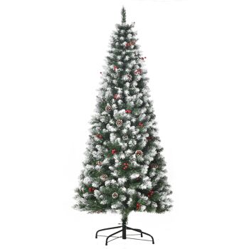 MeubelsWeb kunstkerstboom avec 618 points de travail 180 cm kerstboom eenvoudige montage Kerstboom PVC métal vert Ø65 x 180 cm