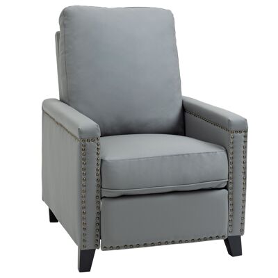 MeubelsWeb relaxfauteuil TV fauteuil enkele bank 140° kantelbaar TV fauteuil kunstleer metaal grids 70.5 x 86 x 99 cm