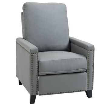 MeubelsWeb relaxfauteuil TV fauteuil enkele bank 140° kantelbaar TV fauteuil kunstleer metal grilles 70,5 x 86 x 99 cm