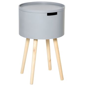 MeubelsWeb propose un meuble rond avec un design scandinave et un meuble de salon avec un panneau pour cantoor woonkamer slaapkamer MDF vert hout gris + naturel