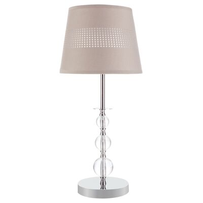 MeubelsWeb tafellamp bedlamp 54 cm tafellamp met stoffen kap Bureaulamp moderne stijl E27 attacco 40 W acrilico metallo grigio